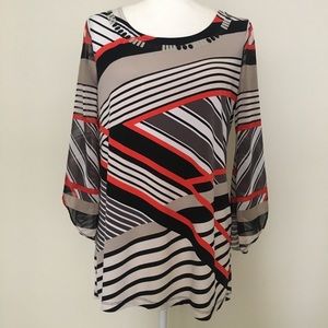 Alfani Multi color Blouse Size S